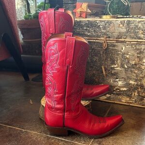 Lucchese Red Heeled Boots